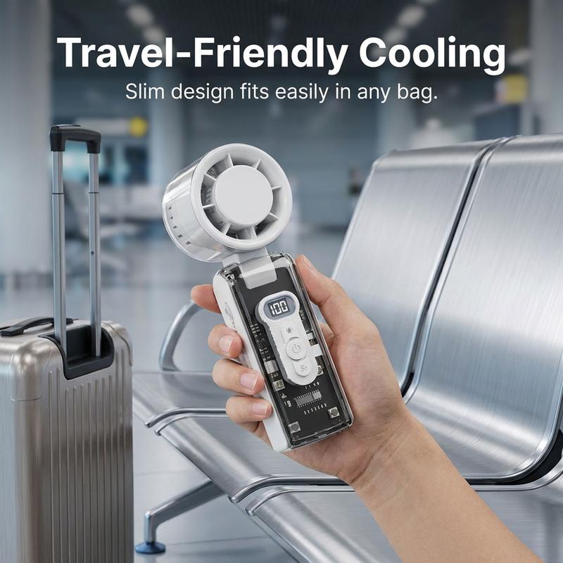 ⏳LAST DAY SALE ONLY£13.99!!❄️IceCool™ 🇬🇧 3-in-1 Handheld Fan – 100 Speeds & 13,000 RPM Turbo Breeze ❄️ | Built-in LED Torch + SOS Mode 🔦 | 1800mAh Battery | Foldable, Transparent & Perfect for UK Festivals, Commutes & Heatwaves ☀️🇬🇧