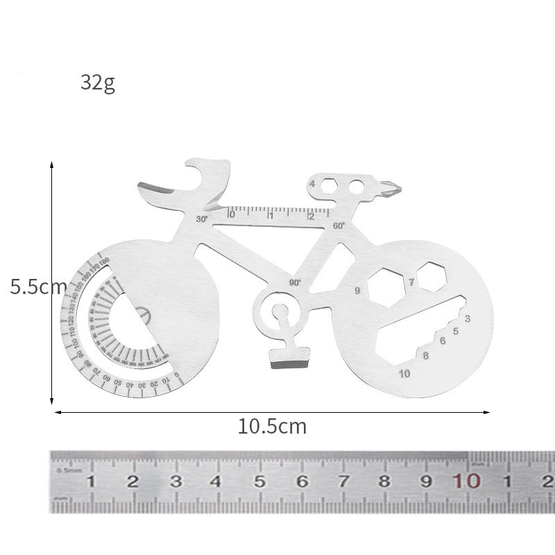 Portable Bicycle-Shaped Multi-Tool Card