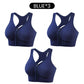 Women's Front Zipper Shockproof Support Sports Bra