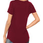 🔥Last Day 49% OFF💖Women's V-neck Short Sleeve Curved Hem Tee Top