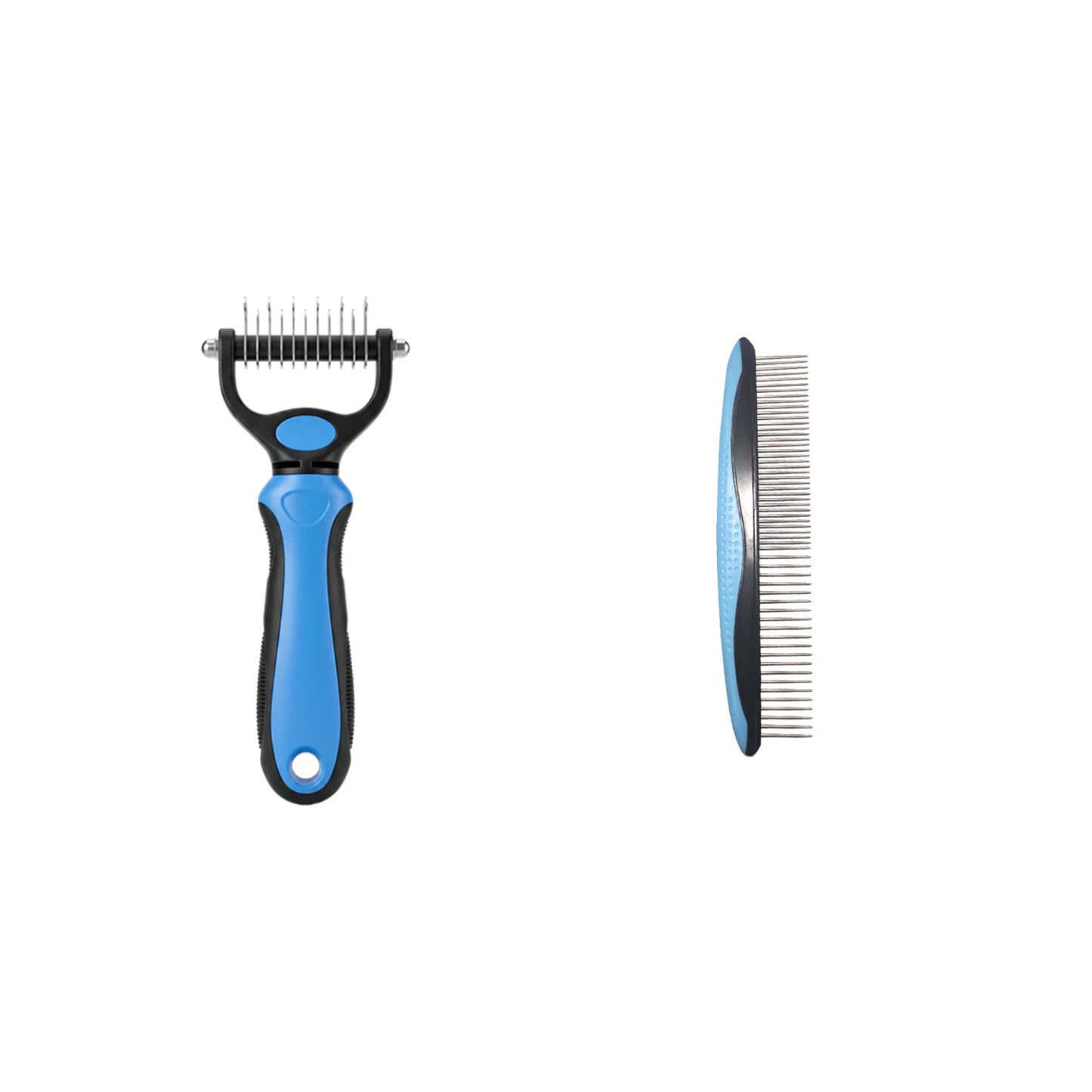 🔥Last Day 50% OFF🔥Professional Double-Sided Pet Grooming Rake ✨ Undercoat Deshedding Tool for Dogs & Cats 🐶🐱