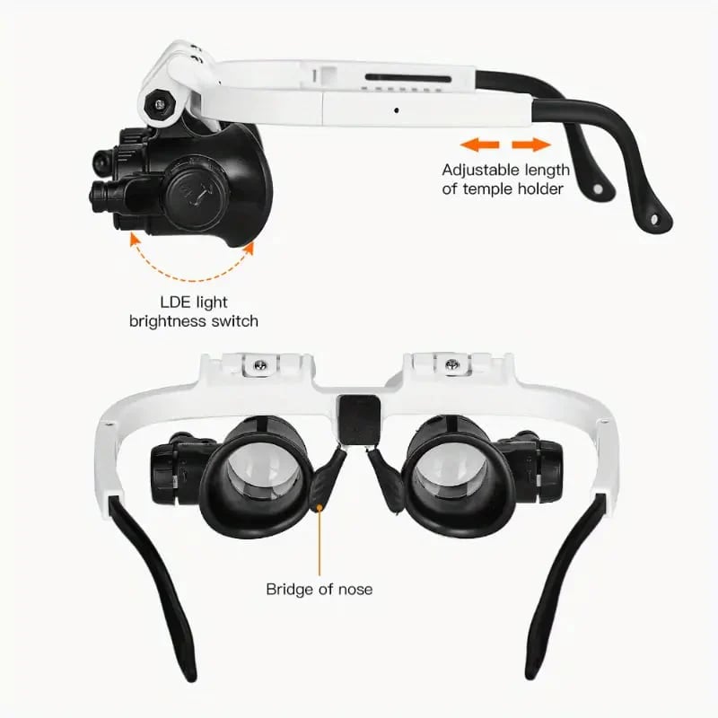 🔥2026 Hot sale 50% OFF🔥2026 Adjustable Head Magnifier with Light – 3X Zoom for Precision Work