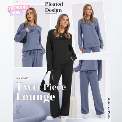 🔥LAST DAY SALE 70% OFF👍✨Women's Crew Neck Top & Drawstring Pants Short Set