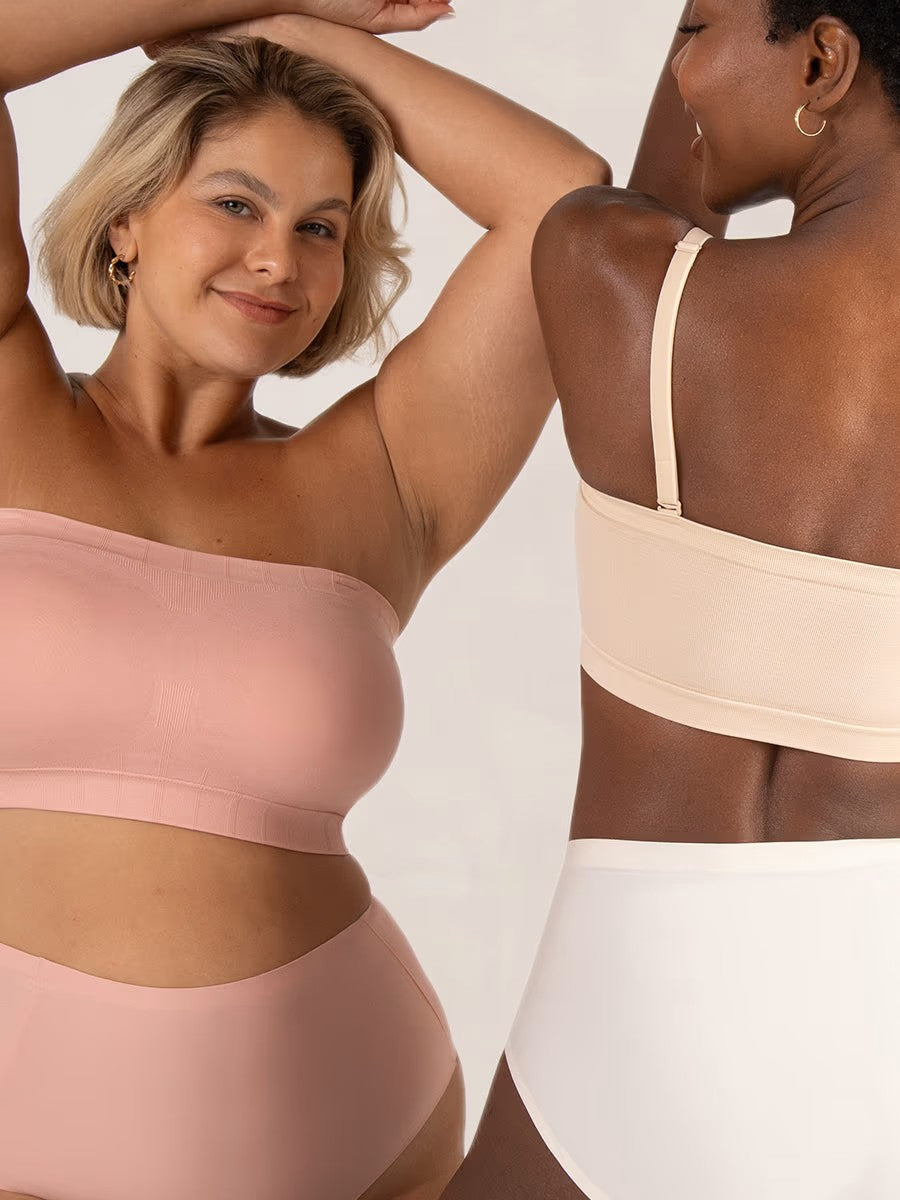 ⛱️Last Day Special Price ￡9.99!!🤩🔥Convertible Strapless Bandeau Bra with Wireless Comfort, Anti-Slip Grip & Removable Straps