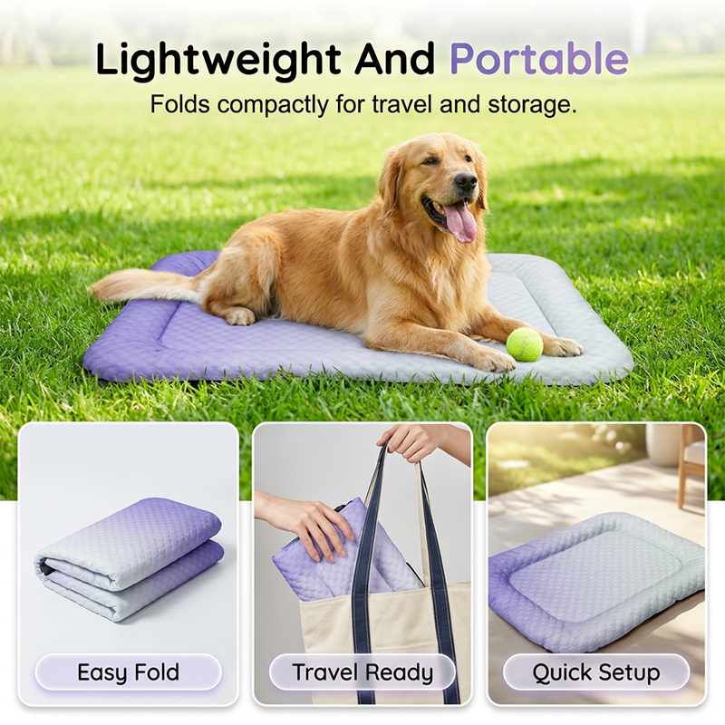 ⏰LAST DAY SALE ONLY￡7.99!!❄Pet Cooling Mat for Dogs & Cats 🐾 Naturally Cool Ice-Silk Pad • Breathable, Washable & Soft 🌿 For Floors, Sofas & Car Travel • Multiple Sizes • Gradient Colours ☀️🐶🐱