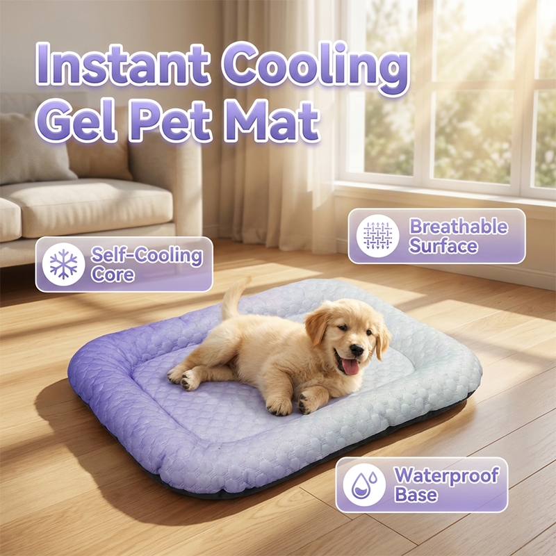⏰LAST DAY SALE ONLY￡7.99!!❄Pet Cooling Mat for Dogs & Cats 🐾 Naturally Cool Ice-Silk Pad • Breathable, Washable & Soft 🌿 For Floors, Sofas & Car Travel • Multiple Sizes • Gradient Colours ☀️🐶🐱