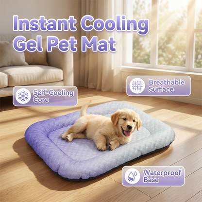 ⏰LAST DAY SALE ONLY￡7.99!!❄Pet Cooling Mat for Dogs & Cats 🐾 Naturally Cool Ice-Silk Pad • Breathable, Washable & Soft 🌿 For Floors, Sofas & Car Travel • Multiple Sizes • Gradient Colours ☀️🐶🐱