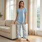 Last Chance:￡17.99✨Women's 2-Piece  Set ✨ Asymmetrical Top& Wide Leg Pants, Skin-friendly Fabric