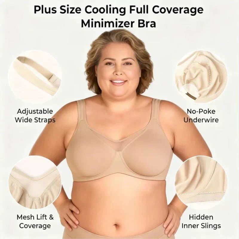 ⏳HOT SALE -BUY 1 GET 1 FREE !!!🖤Women's Elegant Sheer Full Coverage Underwire Non-padded Plus Size Bra