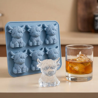 ⏳Last Day Special Price ￡6.99!!🐮 Mini Highland Cow Ice Cube Mold – Cute 3D Ice for Drinks, Parties & Gifts– UK Ready! 🇬🇧