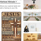 ✝️Christian Gifts for Women Men Jesus Is My God My King My Everything Vintage Tin Sign🙏
