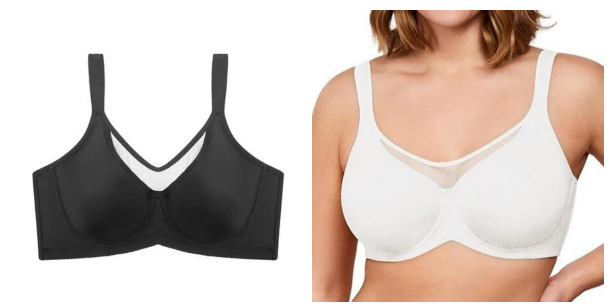 🏆 Last Day Special Price £7.99 ! 💐Women's Elegant Sheer Full Coverage Plus Size Bra