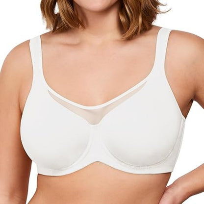 ⏳HOT SALE -BUY 1 GET 1 FREE !!!🖤Women's Elegant Sheer Full Coverage Underwire Non-padded Plus Size Bra
