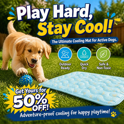 ❄️2026 Summer Hot Sale 50% OFF🧊PawDew™ for Dogs & Cats – Vet-Approved Ice-Silk Cooling Pad ❄️ | Q-MAX >0.4 | Washable 🧼, Non-Slip 🛟 | Perfect for Large Breeds & UK Summers ☀️🇬🇧