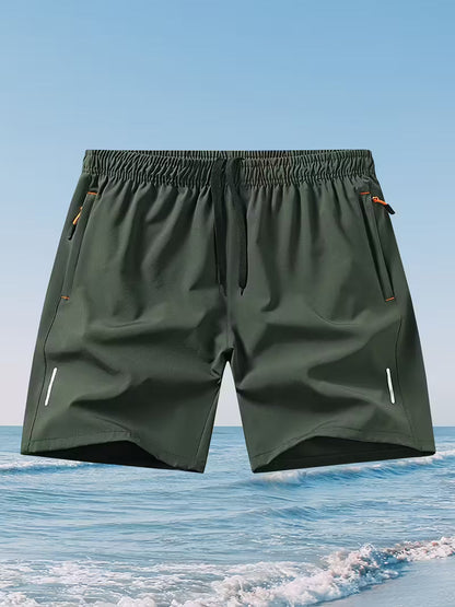 🔥HOT SALE 70% OFF🥰 Men's Elastic Summer Shorts💎Breathable, Zippered Pockets & Stretch Fit🩳❄️