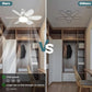 ⏳LAST DAY SALE 50% OFF🌀40W LED Ceiling Fan Light – 20.5” Ultra-Quiet with Remote 🎯 | E27 + FREE B22 Adapter 🔌 | For Bedroom 😴, Kitchen 👩‍🍳 & Garage 🛠️ – UK Ready! 🇬🇧