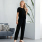 🌸Hot Sale 50% OFF💖Women’s Summer Oversized Wide Leg Crop Pants Two Piece Outfits Set