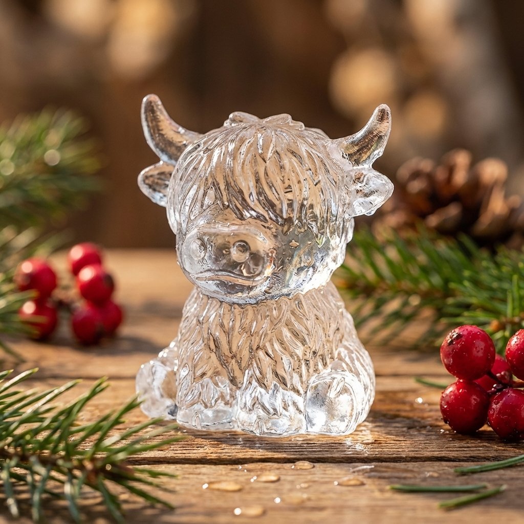 ⏳Last Day Special Price ￡6.99!!🐮 Mini Highland Cow Ice Cube Mold – Cute 3D Ice for Drinks, Parties & Gifts– UK Ready! 🇬🇧