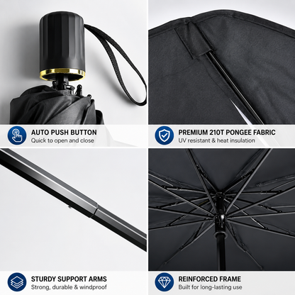 ☀️ 50% OFF NOW!🚗 Foldable Car Window Sunshade – Blocks UV rays and heat – Protects the dashboard and interior 🛡️