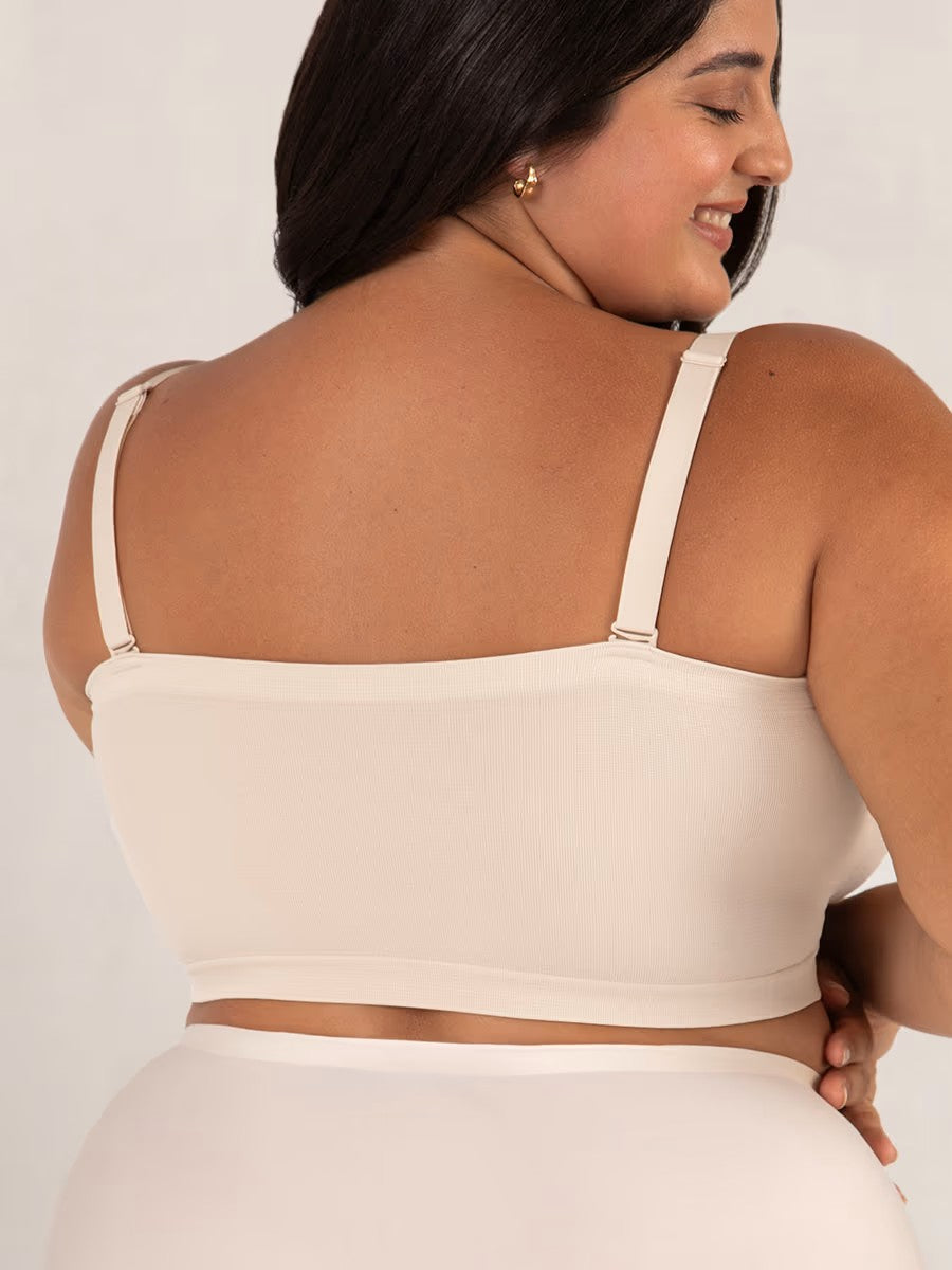 ⛱️Last Day Special Price ￡9.99!!🤩🔥Convertible Strapless Bandeau Bra with Wireless Comfort, Anti-Slip Grip & Removable Straps