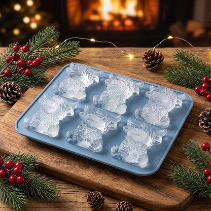 ⏳Last Day Special Price ￡6.99!!🐮 Mini Highland Cow Ice Cube Mold – Cute 3D Ice for Drinks, Parties & Gifts– UK Ready! 🇬🇧