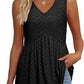 🌞HOT SALE 49% OFF👚Women's Print Flowy Sleeveless V Neck Peplum Tank Tops