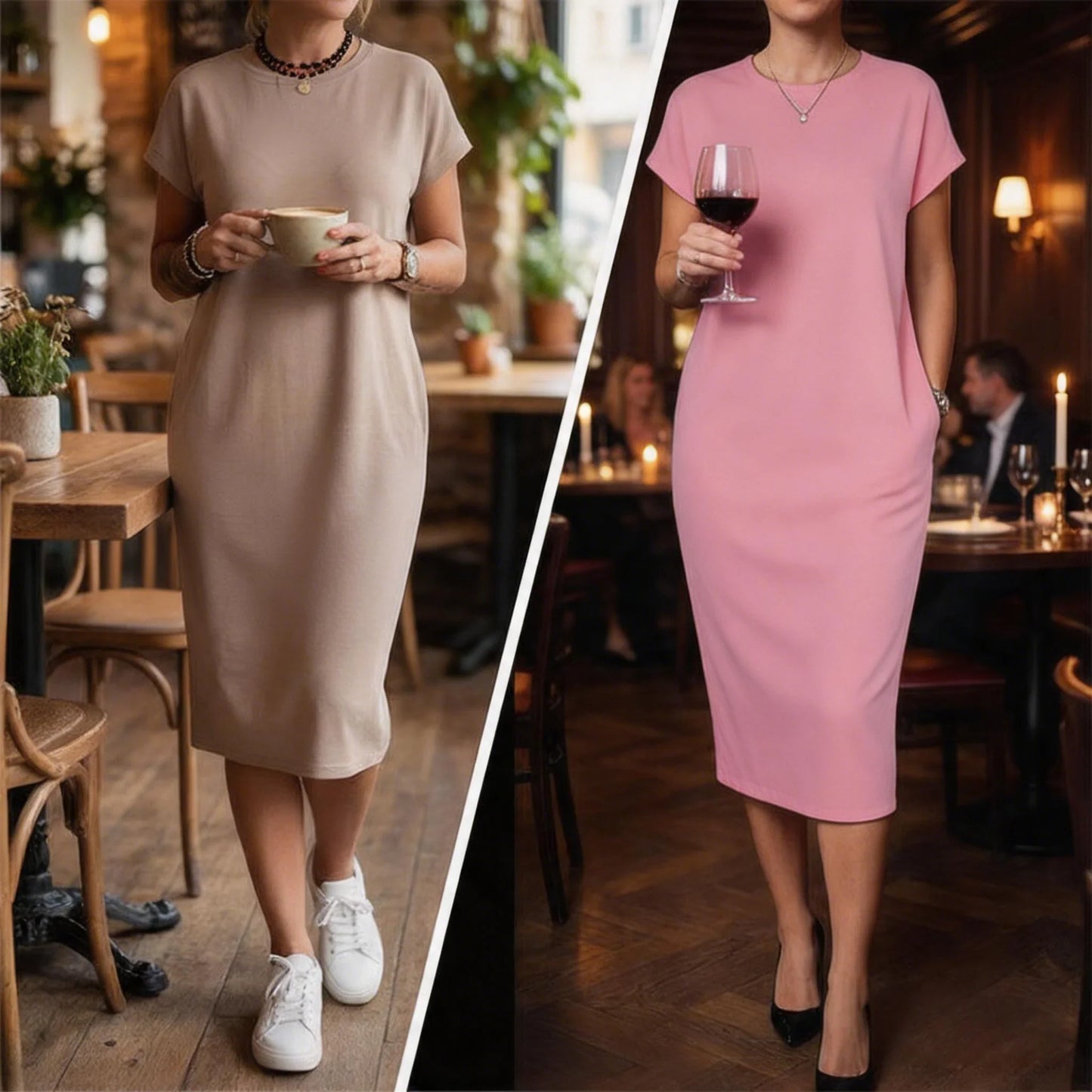 🌺Summer Hot Sale 70% OFF💐Women's Casual Short Sleeve T-Shirt Dress