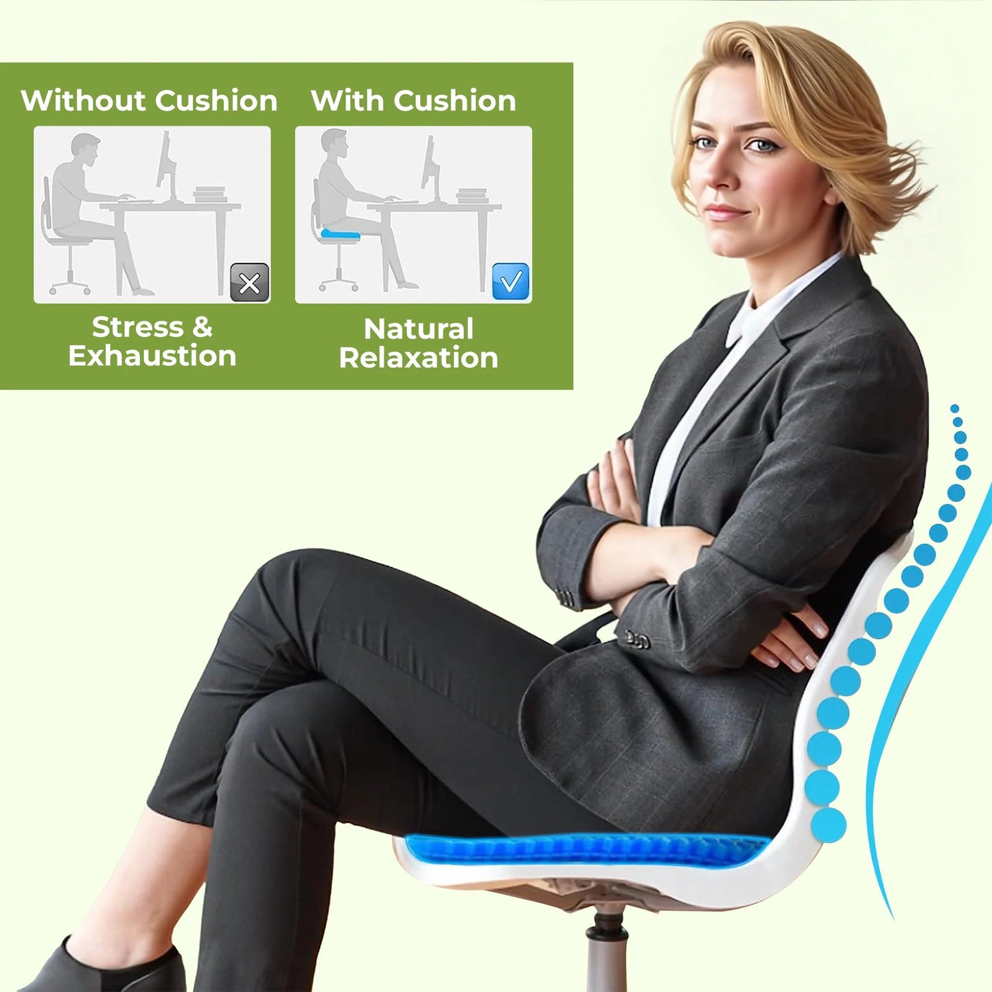 ❄️Last Day  Buy 3 get 1 free🧊Summer Honeycomb Gel Seat Cushion