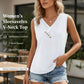 🏆Last Day Special Price ￡10.99!!💐2026 Women’s Button Down V Neck Loose Fit Tank Top