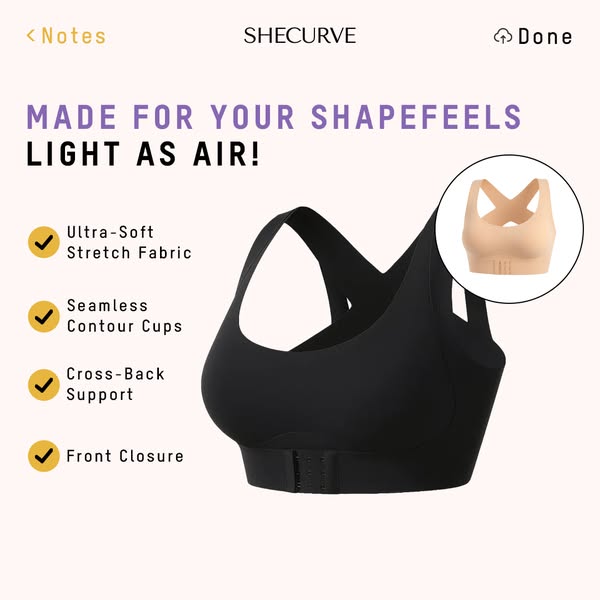 ⏳LAST DAY SALE ONLY 8.99!!👍✨Cross Back Front Closure Wireless Posture Support Bra– All-Day Comfort, Breathable & Summer-Ready 💕