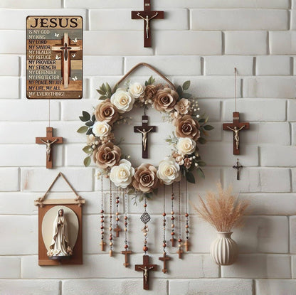 ✝️Christian Gifts for Women Men Jesus Is My God My King My Everything Vintage Tin Sign🙏
