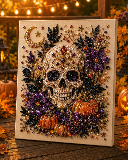 💥 Last Day 49% OFF👻✨50K+ SOLD!🎃 Halloween Pearl Art DIY Kit – No painting skills needed, just match & place pearls. Create spooky‑cute décor for a cosy autumn home! 🧵🖼️