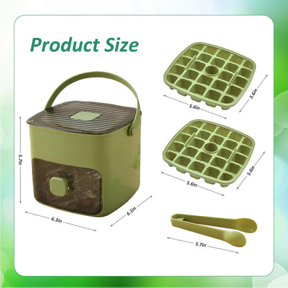 🎁2026 New Arrivals 50% OFF💥Essential for summer🥤🧊 Ice Cube Maker with Storage – 48 cubes at once, leak‑proof lid. Stackable, saves space. Includes ice scoop & tong.