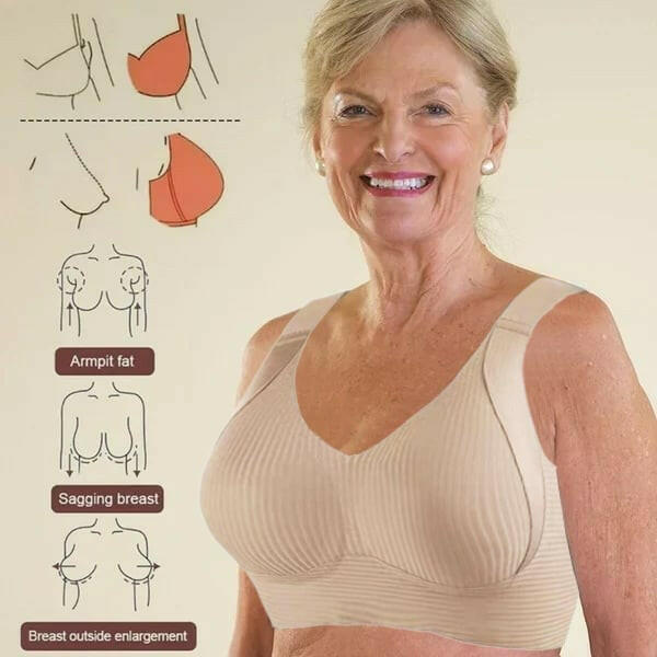 💕Women's Ribbed Push Up Adjustable Wireless Bra