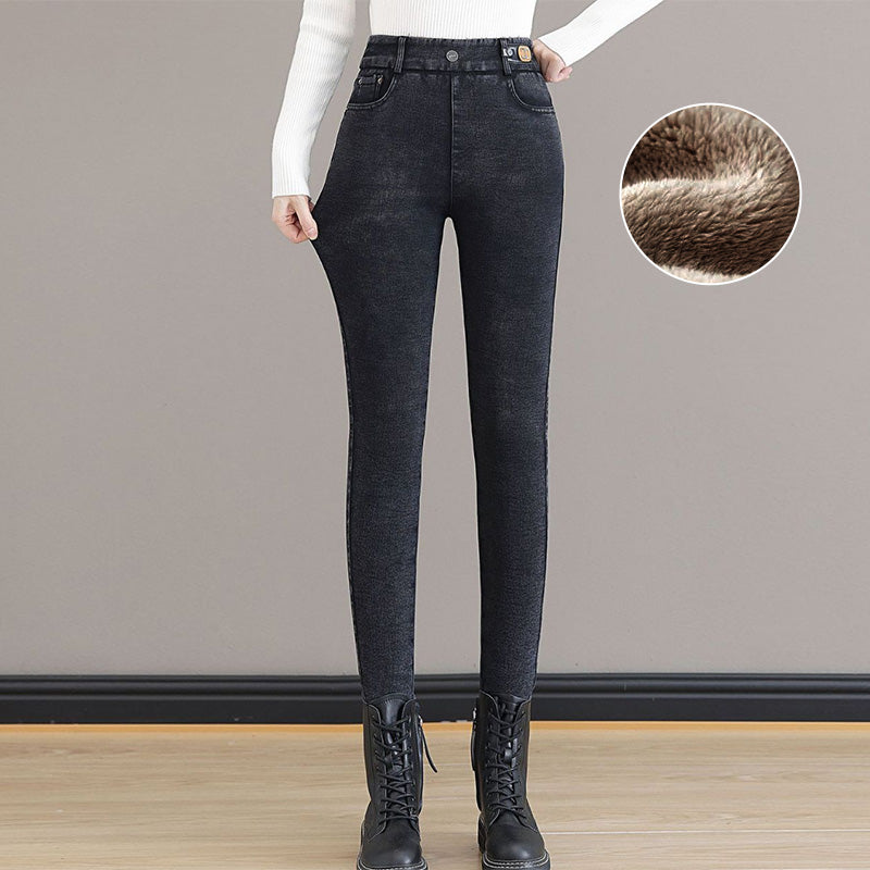 🔥HOT SALE 49% OFF💕Women's High Waist Slim Stretch Warm Skinny Jeans