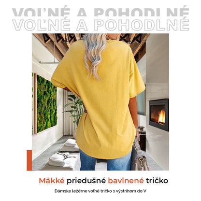 🌷2026 Summer Sale 50% OFF☀️Tankaneo Women's Plus Size V Neck T Shirts Summer Half Sleeve Tees Casual Loose Fit Cotton Tunic Top