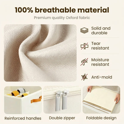 ⏰🔥LIMITED TIME 49% OFF! 👟 Fabric Shoe Organizer Storage Box – Foldable, Large Capacity, Dustproof & Breathable for Closet & Bedroom 🧺✨-UK
