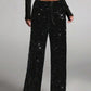💖💃LAST DAY SALE 50% OFF👖✨Women's Sequin Sparkle Wide Leg Pants with Elastic Waistband✨