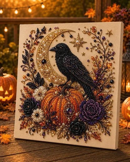 💥 Last Day 49% OFF👻✨50K+ SOLD!🎃 Halloween Pearl Art DIY Kit – No painting skills needed, just match & place pearls. Create spooky‑cute décor for a cosy autumn home! 🧵🖼️