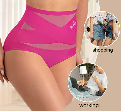 🌸Last Day-Buy 1 Get 3 Packs✨Plus-Size High-Waist Cross Tummy Control Panties