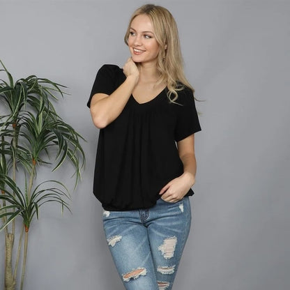 ⏳ Limited Time 50% Off!💐Women's Casual V Neck Basic T-shirt