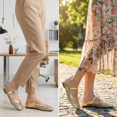 🔥 BIG CLEARANCE SALE 🔥☁️ 2026 New Arrival! Women's Square-Toe Woven Mary Jane Mules 🎀