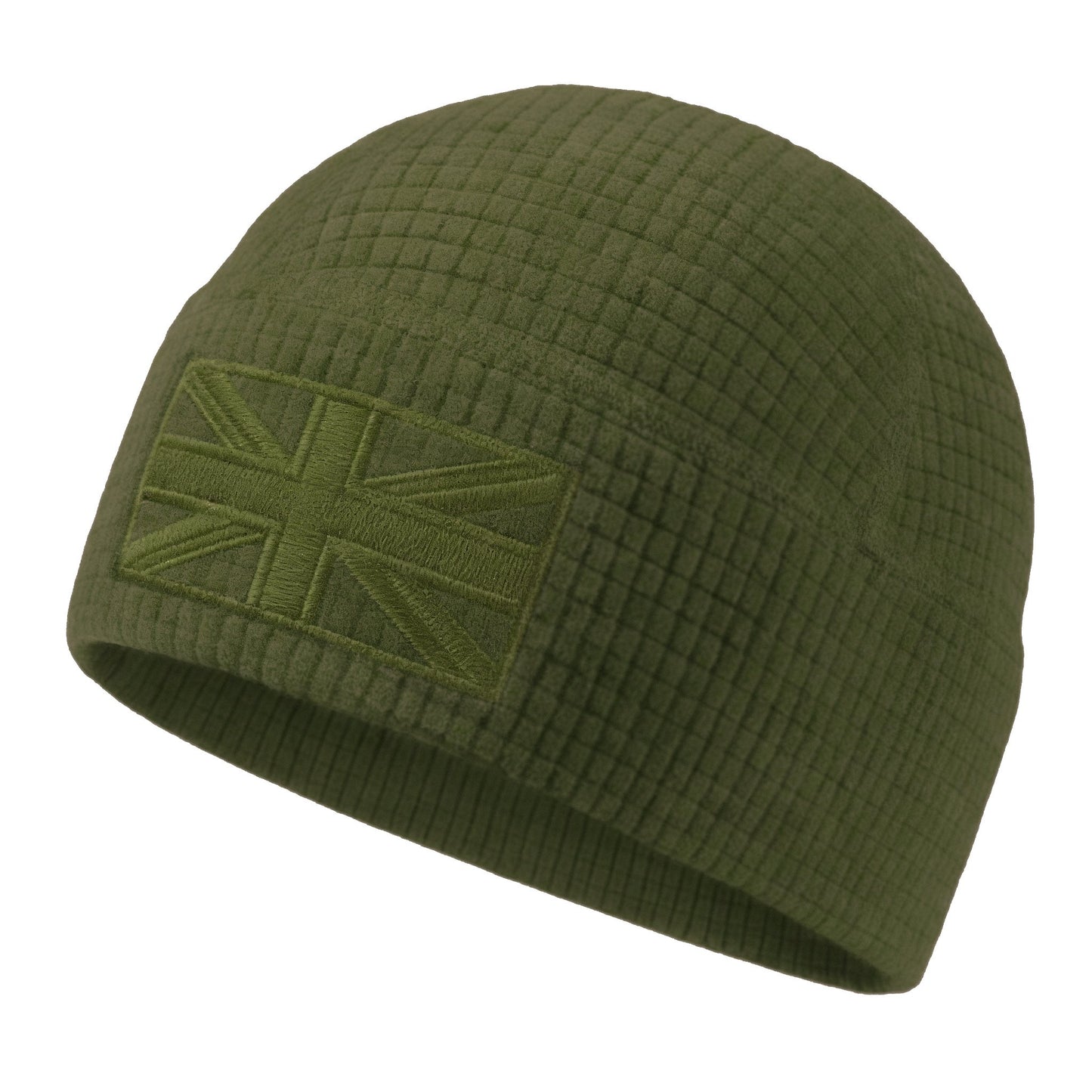 Vintage Union Jack Waffle-Knit Beanie – Distressed Aesthetic, All-Day Comfort