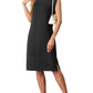 🔥2026 Summer Sale 60% OFF💥Women Round Neck Loose Split Wrinkle-Free Midi Dress with Pockets
