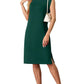 🔥2026 Summer Sale 60% OFF💥Women Round Neck Loose Split Wrinkle-Free Midi Dress with Pockets
