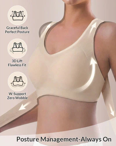 ⏳LAST DAY SALE ONLY 8.99!!👍✨Cross Back Front Closure Wireless Posture Support Bra– All-Day Comfort, Breathable & Summer-Ready 💕
