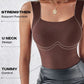 U Neck Shapewear Built-in Bra Tank