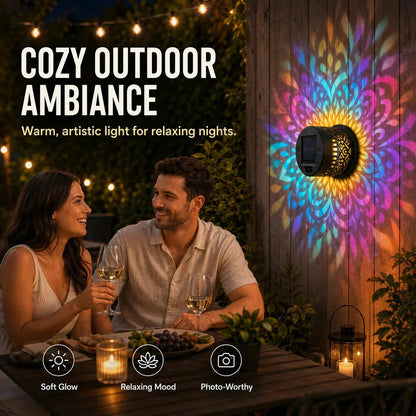 💡💓Surprise Price: Only £7.99!!🔥Solar-Powered Mandala Projector Light🎁🏠