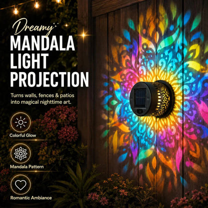 💡💓Surprise Price: Only £7.99!!🔥Solar-Powered Mandala Projector Light🎁🏠
