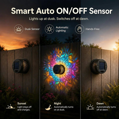 💡💓Surprise Price: Only £7.99!!🔥Solar-Powered Mandala Projector Light🎁🏠